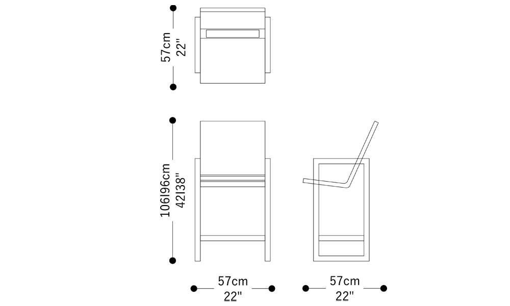 Imagen de las dimensiones principales del producto